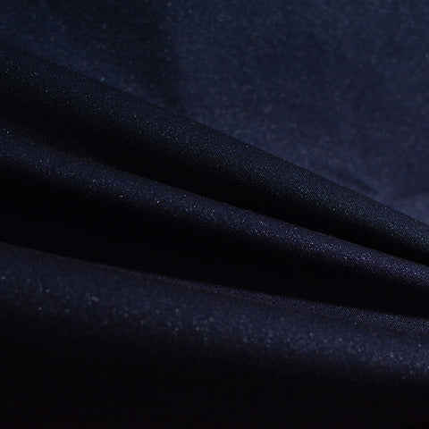 Polyester Viscose Stretch Interlock Knit Fabric, 515 gsm, 150 cm — Navy