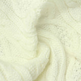 Jacquard 100% Acrylic Knit Fabric, 385 gsm, 134 cm — White — photo 2