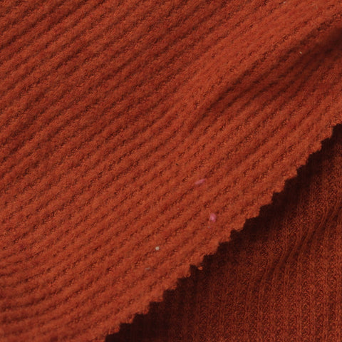 Polyester Viscose Stretch Waffle Knit Fabric, 272 gsm, 170 cm — Red