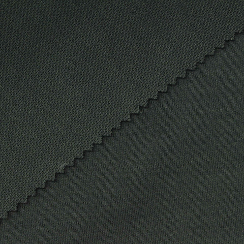 Polyester Cotton Piqué Knit Fabric, 280 gsm, 185 cm — Green