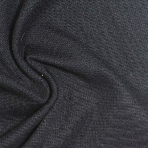 Black Rib Knit, Cotton-Poly