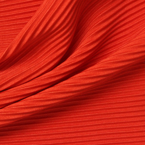 100% Polyester Linen-Look Fabric, 290 gsm, 160 cm — Red