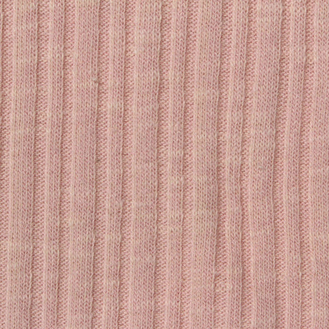 Cotton Polyester Blend Stretch Rib Knit Fabric, 220 gsm, 155 cm — Pink
