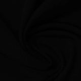 Polyester Stretch Rib Knit Fabric, 250 gsm, 160 cm — Black — photo 2