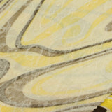 Yellow Abstract-Swirl Jacquard, Polyester — photo 2
