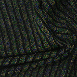 Green Vertical-Stripe Rib Knit, Nylon-Metallic — photo 2
