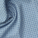 Light Blue Geometric Knit, Poly-Cotton — photo 2