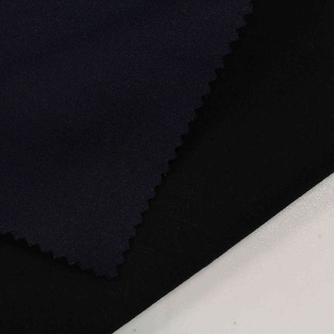Brushed Polyester Stretch Scuba Knit Fabric, 419 gsm — Black