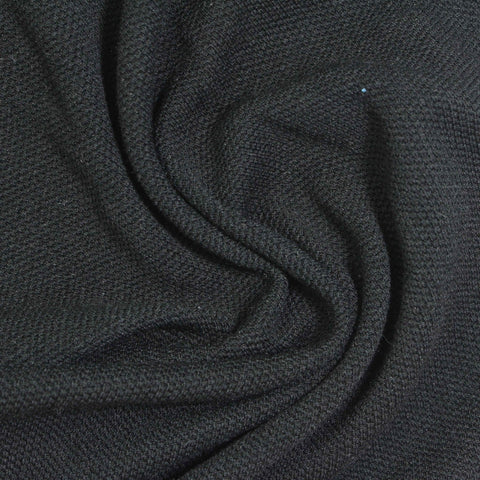 Jacquard Polyester Viscose Stretch Knit Fabric, 300 gsm, 170 cm — Grey