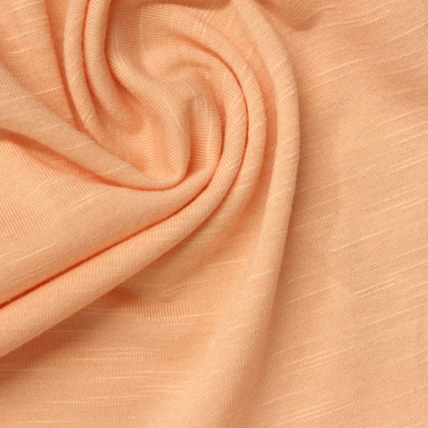 Light Orange Heather Jersey Knit, Poly-Viscose