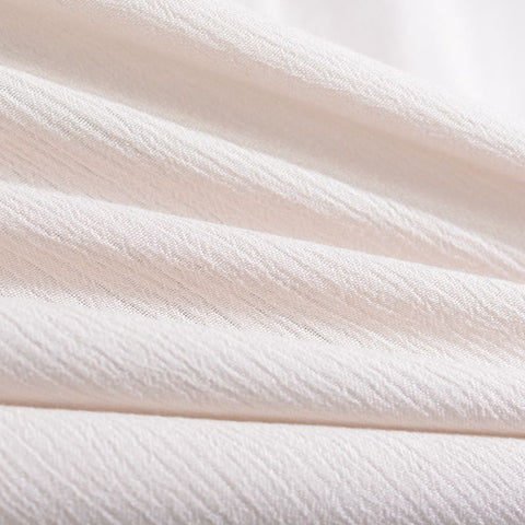 100% Viscose Crepe Fabric, 130 gsm, 128 cm — White
