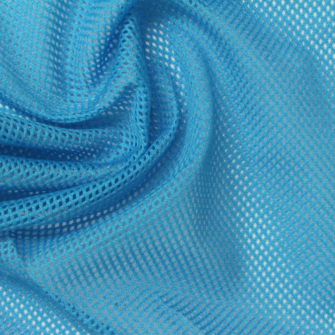 100% Polyester Mesh Fabric, 66 gsm, 162 cm — Blue