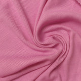 Polyester Viscose Stretch Rib Knit Fabric, 165 gsm, 160 cm — Pink — photo 2