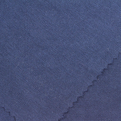 Blue Heather Piqué Knit, Viscose-Poly