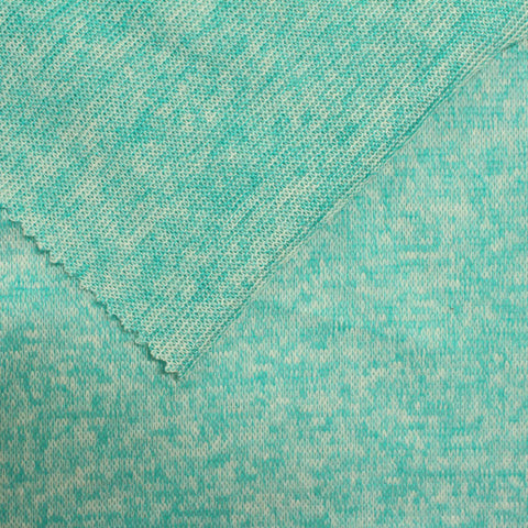 Teal Marl Chunky Knit, Polyester, 168 gsm, 160 cm