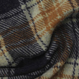 Dark Blue Plaid Interlock Knit — photo 2