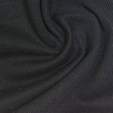 Cotton Polyester Rib Knit Fabric, 346 gsm, 170 cm — Black — photo 2