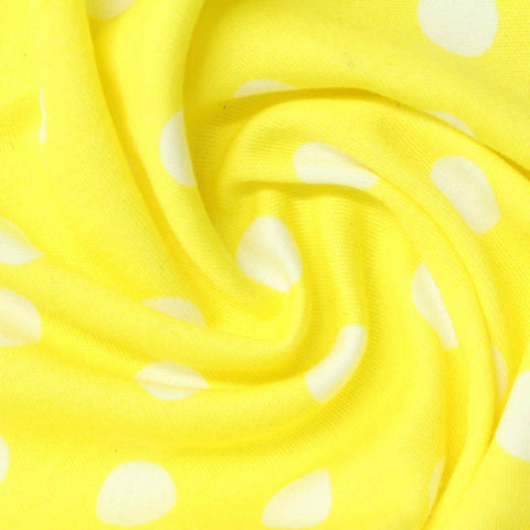 White Polka-Dot Interlock Knit, Cotton