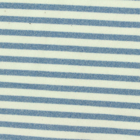 Blue Horizontal-Stripe Velvet, Polyester
