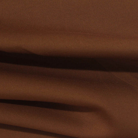 Polyester Viscose Stretch Scuba Knit Fabric, 350 gsm — Brown