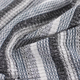 White Horizontal-Stripe Rib Knit, Poly-Viscose — photo 2