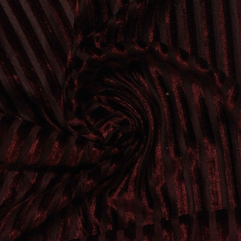 Polyester Stretch Velvet Fabric, 220 gsm — Red