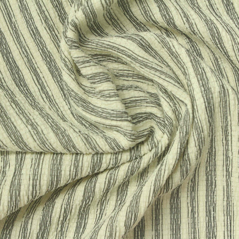 Yellow Vertical-Stripe Warp Knit, Polyester, 130 gsm