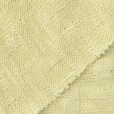 Light Yellow Tone-on-Tone Pointelle Knit, Cotton