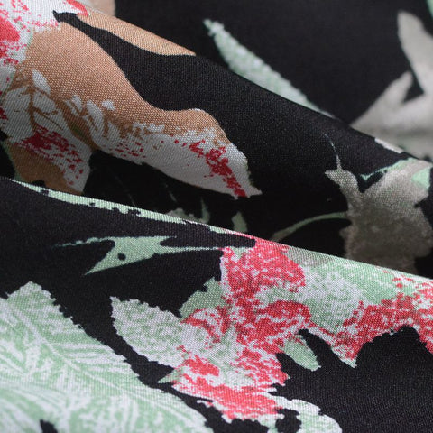 White Bold-Floral Woven, Viscose