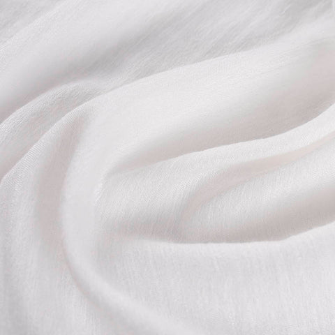 Jacquard Viscose Linen Woven Fabric, 119 gsm, 138 cm — White