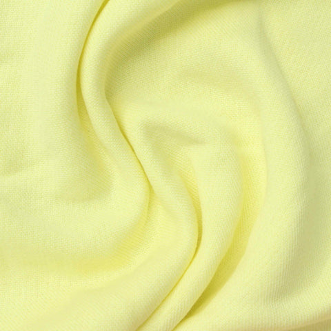 Brushed 100% Cotton French Terry Fabric, 320 gsm, 175 cm — Yellow