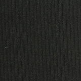 Polyester Viscose Stretch Rib Knit Fabric, 312 gsm, 147 cm — Black — photo 2
