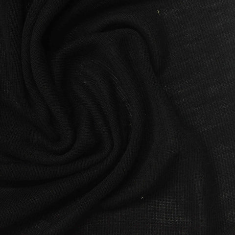 Black Marl Rib Knit, Tencel Lyocell