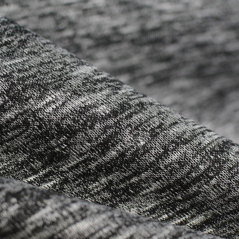 Black Heathered-Marl Jersey Knit