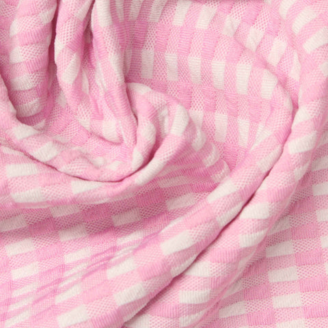 Pink Check Jacquard, Poly-Nylon
