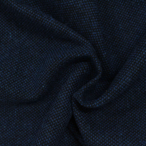 Dark Blue Marl Woven, Cotton-Poly