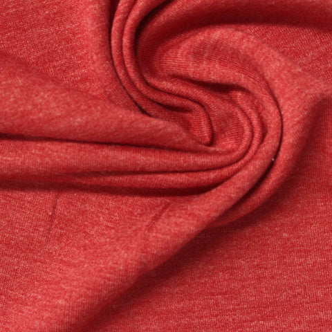 Red Marl French Terry, Poly-Viscose, 220 gsm