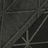 Dark Grey Geometric-Grid Interlock Knit, Poly-Cotton — photo 2