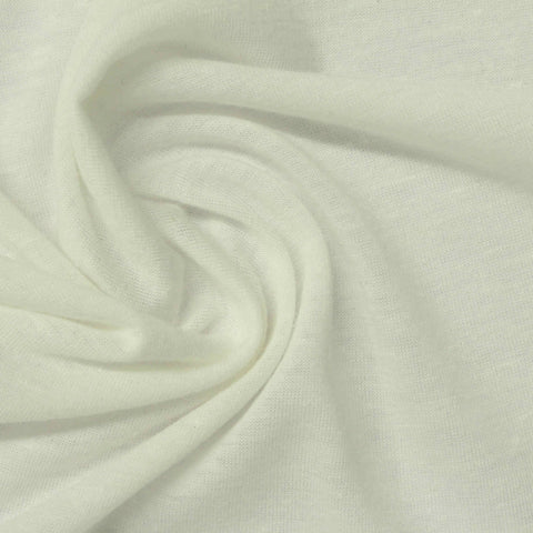 Polyester Linen Jersey Knit Fabric, 140 gsm, 172 cm — Green