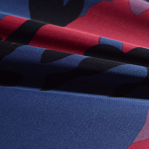 Dark Blue Camo Chiffon, Polyester