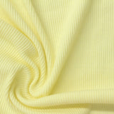 Cotton Polyester Stretch Rib Knit Fabric, 190 gsm, 140 cm — Yellow — photo 2