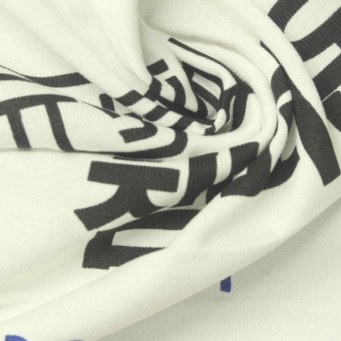 Printed 100% Cotton Jersey Knit Fabric, 220 gsm, 160 cm — White