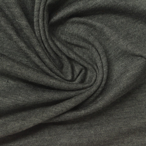 Dark Grey Marl Jersey Knit, Poly-Viscose, 145 gsm, 150 cm, ref EF-278566