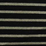 Black Horizontal-Stripe Chunky Knit, Poly-Cotton — photo 2