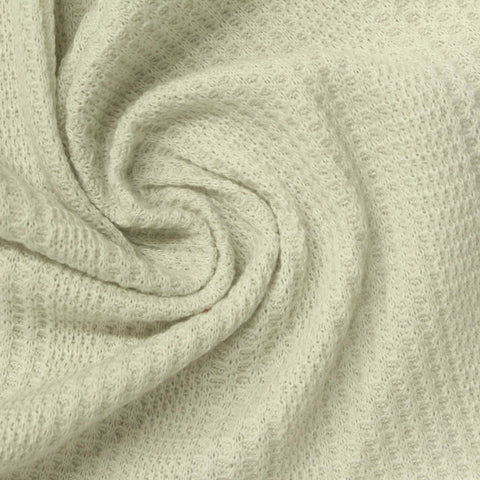 Cotton Polyester Waffle Knit Fabric, 200 gsm, 175 cm — Beige