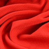 Jacquard Polyester Stretch Knit Fabric, 215 gsm, 165 cm — Red — photo 2