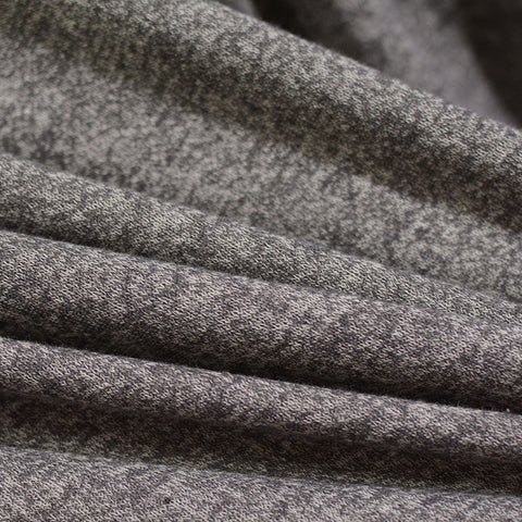 Heather Grey Marl French Terry, Cotton-Poly, 176 gsm