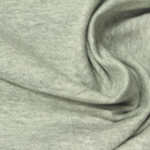 Light Grey Marl French Terry, Cotton-Poly, 239 gsm