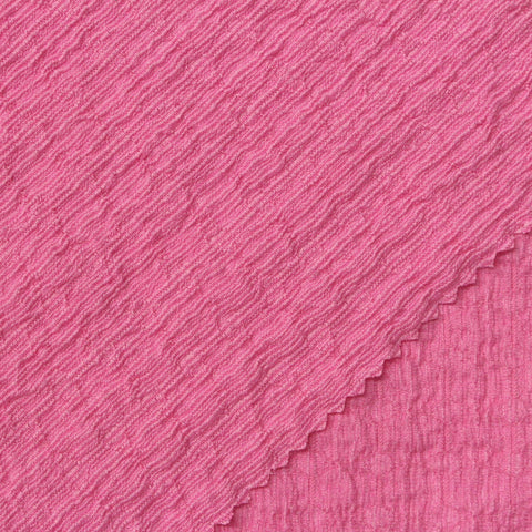 Polyester Stretch Crepe Fabric, 160 gsm, 155 cm — Pink