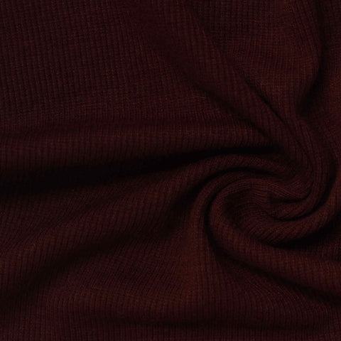 Polyester Stretch Rib Knit Fabric, 274 gsm, 104 cm — Red